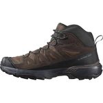 Salomon X Ultra 360 Leather Mid Gore-Tex Waterproof Men's Hiking Shoes Boots, Stability, Grip, Waterproof and All-Weather Protection, Dark Earth, 11