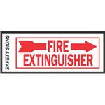 Hy-Ko #FE-2R 4x10 Fire Extinguisher Sign Right Arrow