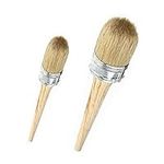 Chalk Paint,2 pcs Wax Brush Set Natural Bristle Round Wax Paint Brushes for Painting Folkart Waxing Furniture Home Decor 20mm 30mm