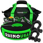 Rhino USA Heavy-Duty Recovery Gear Combos Off-Road Jeep Truck Vehicle Recovery, Best Offroad Towing Accessories - Guaranteed for Life… (20' Strap + Shackles)