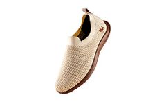 Neeman's ReLive Spotlight Knit Casual Slip On Sneakers for Women | Padded Insole for Extra Support, Stylish Shoes for Girls (Ivory Brown, UK-9)