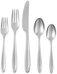 LENOX Cantera 65-Piece Flatware Set, 10.2 LB, Metallic