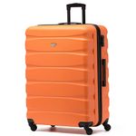 Flight Knight Lightweight 4 Wheel ABS Hard Case Extra Large Suitcase Approved for Over 100 Airlines Including easyJet, British Airways, Ryanair, Jet2, Emirates & Many More - Check-in Large Size 29"