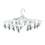 Foyer Nuage Premium Foldable Clothes Drying Hanger with 20 Clips, Anti-Rusty Plastic Drying Rack for Socks, Lingeries, Delicates and Baby Clothes