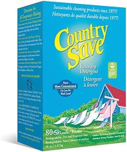 Country Save Biodegradable Non Toxic Fragrance Free Laundry Detergent Powder for Cold and Warm Washing in HE and Regular Machines - 5 lb (80 oz)
