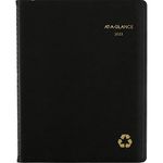 At-A-Glance 2023 Weekly & Monthly Planner, Quarter-Hourly Appointment Book, 8-1/4" x 11", Large, Recycled, Black (70950G0523)