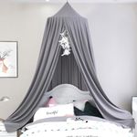 AOQUS Extra Large Kids Bed Canopy for Girls Bed Canopy Tent Reading Canopy Nursery Crib Canopy Playing Canopy Princess Hanging House Castle (Elegant Gray)’