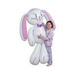 Fun Express Jumbo Inflatable Bunny (1 Piece) Easter Party Decorations, Novelty Toys