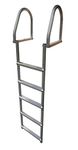 Dock Edge 2175-F Dock Ladder, 5 Step, Flip Up, Eco Weld Free, Aluminum