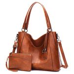 Long Keeper Large Handbags for Women - Leather Tote Bags Crossbody Hobo Shoulder Bags Women Fashion Satchel Bag with Ladies Purses Set