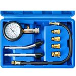 ATP Professional Compression Tester Kit Cylinder Automotive Engine | 8PCS Diagnostic Tool Set for Petrol Gas Auto | Professional Engine Cylinder Compression Tester Kit