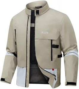 RIDEIRON Motorcycle Jacket for Men, Summer Mesh Riding Jacket with CE Armor, Lightweight Breathable Biker Racing Gear