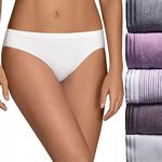 Fruit of the Loom womens Bikini Underwear, Bikini - Ultra Soft Cotton Blend 6 Pack Assorted, 8