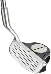 Intech EZ Roll Left Handed Chipper Golf Club | Short Distance Approach Chipping Club for Men | Back-Weighted Design with Alignment Lines | 35” Length 35° Loft, Black/Satin