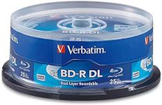 VERBATIM BD-R DL 50GB 6X with Surface - 25pk Spindle 98356, White