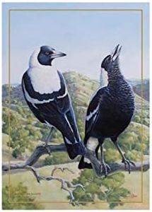 Maxwell & Williams Birds of Australia KC 10yr Anniversary Tea Towel 50x70cm Magpie