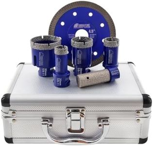 SHDIATOOL Diamond Drill Core Bits Set Milling Bits for Porcelain Hole Saw Cutter for Tile Marble Ceramic Granite Saw Blade Kit 5/8-inch-11 6pieces