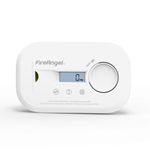 FireAngel FA6812 Digital Carbon Monoxide Detector with LCD Screen, 10-Year CO Alarm Sensor, Portable Carbon Monoxide Alarm for Home, Travel, Caravan