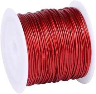 164FT Jewelry Wire 22 Gauge Tarnish-Resistant Copper Beading Wires Roll Bulk for DIY Crafts Jewelry Making, Red Wire
