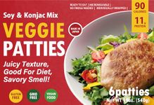 LEONIS Veggie Patties 6pcs - High-Protein, Low-Calorie Plant-Based Konjac & Soy