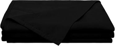 100% Cotton Soft Bedsheet, 10 by 10 Feet (120" x 120") Bedsheet, 400TC Best Sateen Flat Bedsheets with 4" Hemmed, Top Sheet for Bed, Cool & Silky Chadar - Black Solid