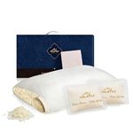 Talatex Adjustable Shredded Latex Pillow-Customisable Loft for Side, Back & Stomach Sleepers | Adjustable Filling to Neck Support & Spinal Alignment | Orthopaedic Cervical Pillow with Washable Cover