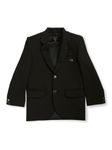 Gini and Jony Boys Black Solid Cotton Full Sleeves Blazer 4-5 Years