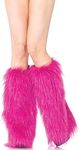 Leg Avenue Women's faux faux furry Festival Leg Warmers, Pink/Silver, One Size