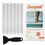 (24, Clear) - Anti Slip Shower Stickers 24 PCS Safety Bathtub Strips Adhesive Decals with Scraper for Bath Tub Shower Stairs Ladders Boats