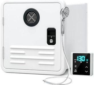 RV Tankless Water Heater Propane, MYACUC 61000 BTU RV On Demand Instant Hot Water Heater with Remote & 15" x 15" Door for Camper