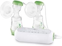 MAM Double Electric Breast Pump, Multi-Setting Electric Breast Pump for On the Go, Double Breast Pump Equipped with Anti-Colic Bottle and Milk Containers