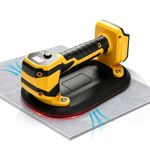 Electric Vacuum Suction Cup, Heavy Duty Suction Cups Compatible with DeWalt 20V Battery, Max 250kg Suckers with LCD Display for Lifting Tile Glass Granite Metal