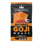 KING PALM Goji Berry Wraps - Prerolled Filter Tips - All Natural Rolling Paper - 4 Wraps, 2 Pouches - (Natural)