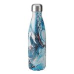 S'well Original Water Bottle, Ocean Marble, 500 ml. Vacuum-Insulated Drinks Bottle Keeps Drinks Cold and Hot - BPA-Free Stainless Steel Hydration Bottle for On the Go