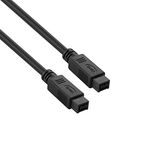 baolongking 2m FireWire 1394b 800 IEEE 9 Pin to 9 Pin Male to Male Cable for Mac Pro, MacBook Pro, Mac Mini, iMac PC,Digital Cameras, SLR (9 pin to 9 pin)