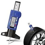 Tire Tread Depth Gauge Digital Tire Depth Gauge LCD Display Tire Thread Measuring Gauge Blue Tire Wear Gauge Digital Tread Depth Gauge Tread Checker with Inch MM Conversion for Motorcycle Car Truck