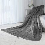 ALANSMA Reversible Weighted Blanket for All Season, Luxury Velvet, Warm and Cool, Adult 20Lb Weighted Blanket, Enjoy Sleeping Anywhere(Grey, 60''x80''20lbs)