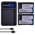 Batmax 2Pcs 1800mAh PS-BLM1 BLM-1 Battery + LCD USB Charger for Olympus C-5060 C-7070 C-8080 E-30 E-300 E-330 E-500 E-510 E-520 Cameras