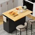 Shintenchi Kitchen Island with Fold