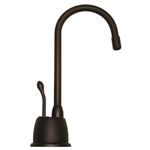 Whitehaus Whfh-H4640-Mabrz Forever Hot 4 1/8-Inch Instant Hot Water Dispenser with Gooseneck Spout and Self Closing Handle, Mahogany Bronze