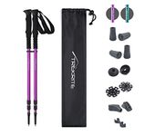 Women’s Anti-shock Telescopic Walking/Hiking/Trekking Poles/Sticks - (2pc / set/pair) - Trekrite - Purple