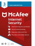 McAfee Internet Security 2024 | 3 Devices | Antivirus Internet Security Software | Windows/Mac/Android/iOS | 1 Year Subscription | Download Code