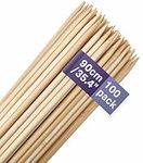 MATANA 100 Extra Long Marshmallow Roasting Sticks, 90cm/35 Inches (0.6cm/6mm Thick) - XL Wooden Skewers for Toasting Smores, Grilling, Fire Pit, Bonfires, Camping, Parties - Sturdy & 100% Natural