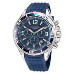 Nautica Men's Stainless Steel Quartz Silicone Strap, Blue, 22 Casual Watch (Model: NAPNSS214)