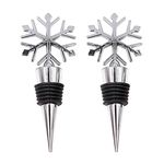 Gracelife 2Pcs Unique Snowflake Alloy Wine Bottle Stopper Christmas Party Bar Gift by Grace life