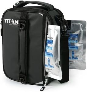 Arctic Zone Titan High Performance Insulated Expandable Lunch Pack, Black 8 in x 4 in x 10.25 in,Black/Silver