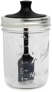 Jarware Silicone Black Basting Brush Lid For Wide Mouth Mason Jars