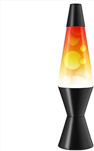 Tricolor White and Clear 14.5-Inch Lava Lamp with Aluminum Base and Cap