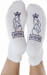 Kindred Bravely Labor and Delivery Inspirational Fun Non-Skid Socks for Maternity (Queen Status)