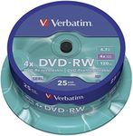 Verbatim 43639 4.7GB DVD-RW - Spindle 25 Pack